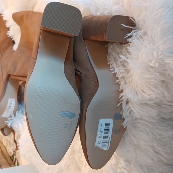 NEW STEVE MADDEN NINNY BOOTS 10M LONG TALL KNEE LENGHT BLOCK CHUNKY HEEL BROWN - Picture 10 of 15